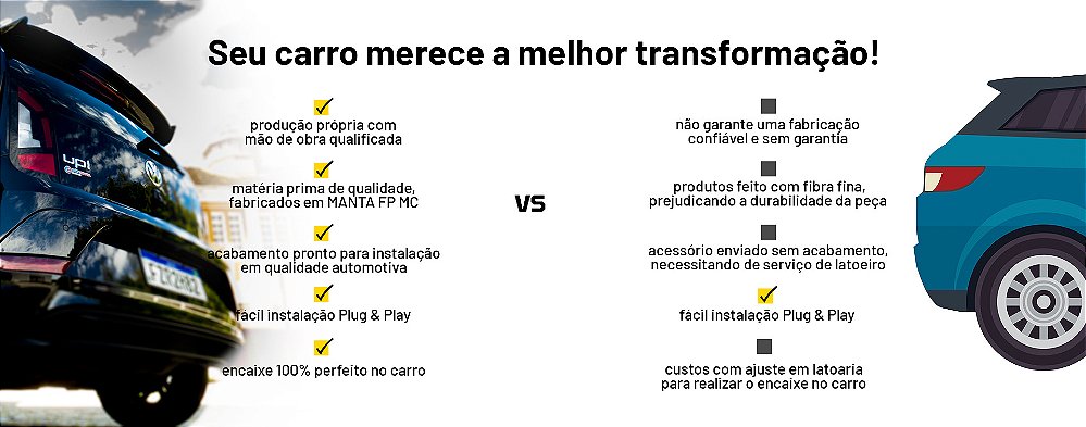 Seu carro merece ter a melhor transformação da fábrica nº1 em acessórios race e off road do Brasil!